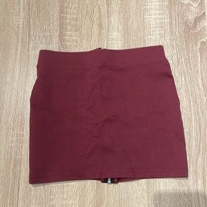 H&M Maroon Mini Skirt